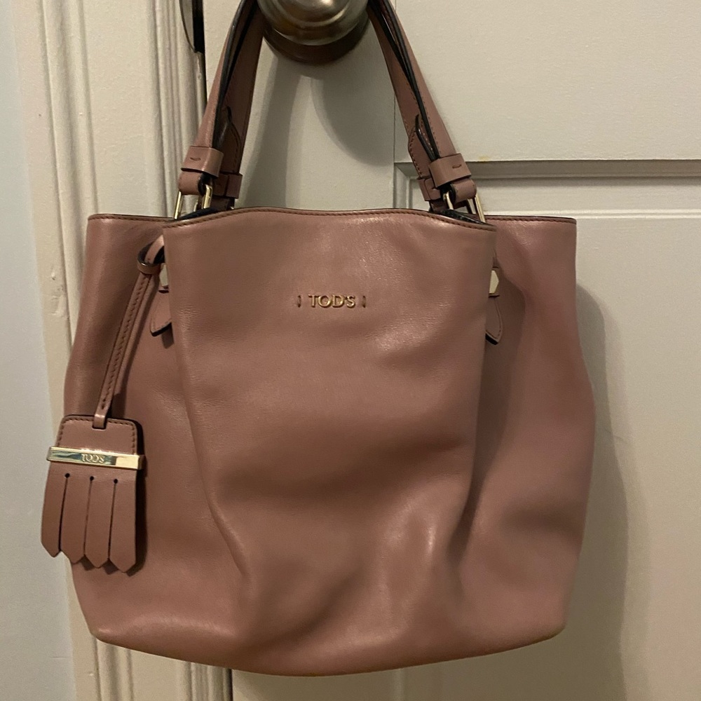 tods flower tote